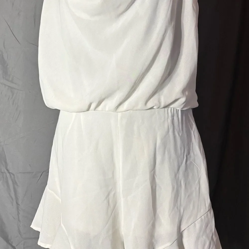 L New She + Sky Spaghetti Strap Cowl Neck Romper NWT Size Large